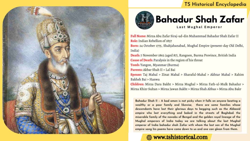 Facts about Bahadur Shah Zafar