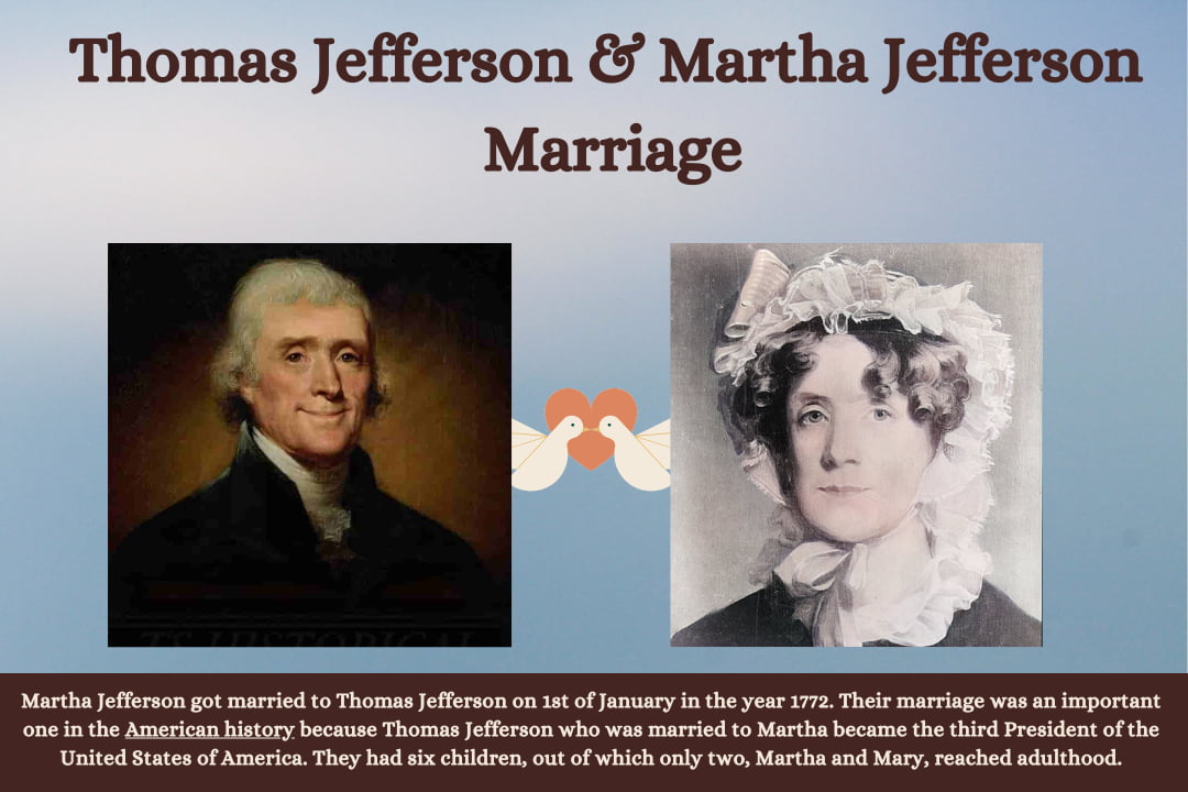 Thomas Jefferson & Marth Jefferson marriage